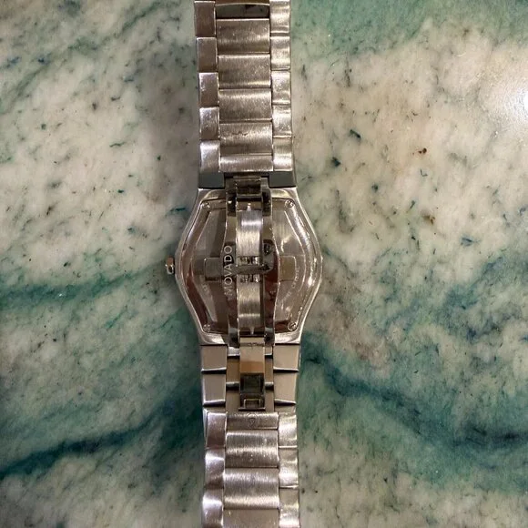MOVADO Strato S-Steel Black Dial Diamond Bezel Men's Watch SKU: 605610